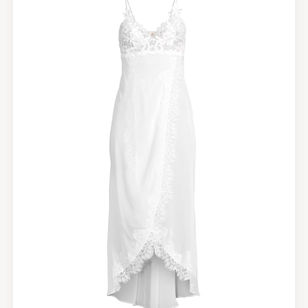 NWT - Jonquil By Diane Somandi - Stephanie Chiffon Lace Gown - Ivory - Size S